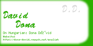 david dona business card